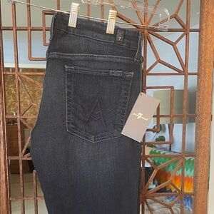 7 For All Mankind Women's A Pocket Dark Blue Flared Jeans